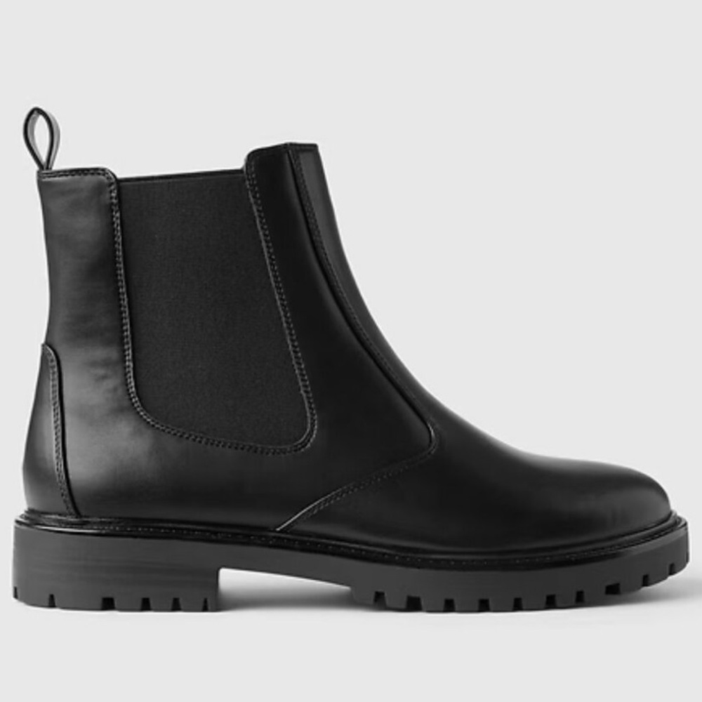 GAP Black Vegan Leather Chelsea Boots NWOT